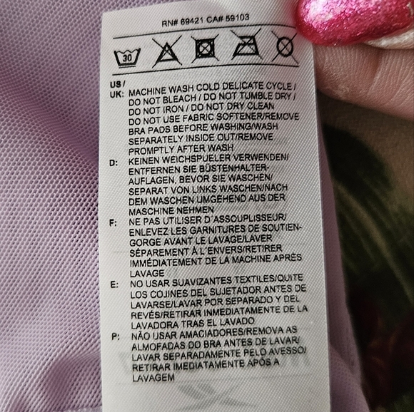 #228 REEBOK LUX RACER SPORTS BRA W/LOGO ON FRONT/LILIAC COLOR/SZ. 4X - Picture 5 of 10